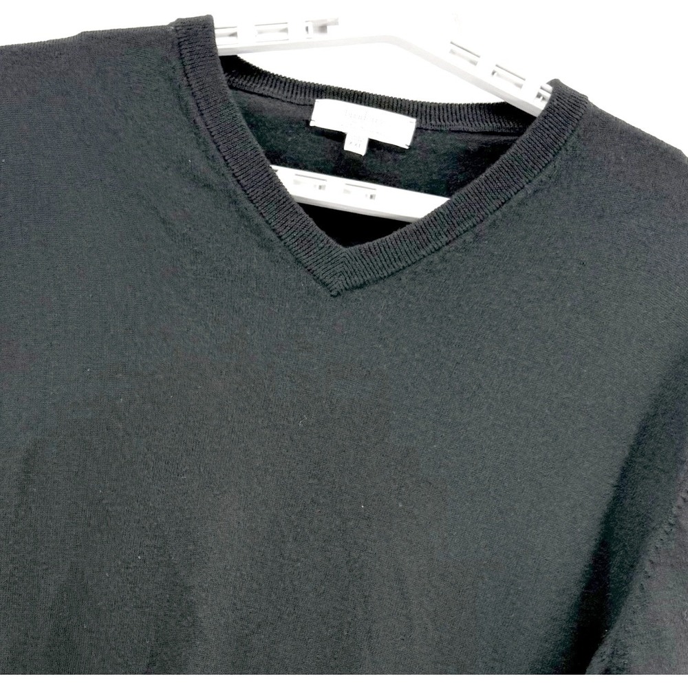 Turnbury Mens Sweater Extra Fine Merino Wool XXL Fits Like XL Black Pullover